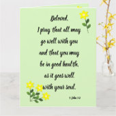 Messages pour la carte de voeux bien-aimée 3 Jean  (Fleur jaune)