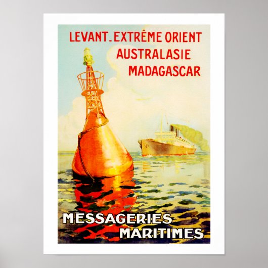 Messagries Maritimes ~ Boei Poster (Voorkant)