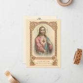 Messe Catholique Offrant Jésus Cartes Saintes (Devant/Arrière en situation)