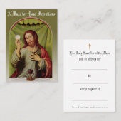Messe Catholique Offrant Prière Cartes Saintes (Devant / Derrière)