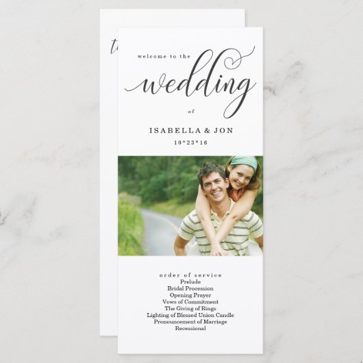 Messe Mariage photo / Ventilateur du programme de  (Devant / Derrière)