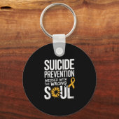 Messed With The Wrong Soul Suicide Prevention Awar Sleutelhanger (Voorkant)