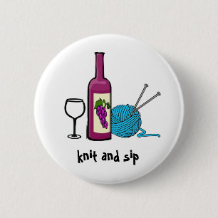 messen en sip ronde button 5,7 cm