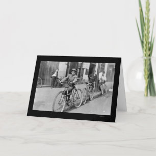 Messenger Boy and Bicycle 1911 Kaart
