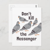 Messenger Pigeon Briefkaart (Voorkant / Achterkant)