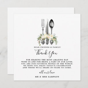 messenmakerij floral bruiloft bedankt voor de ontv kaart