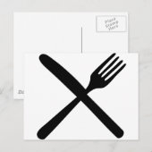 messenmakersvork en gekruist mes briefkaart (Voorkant / Achterkant)