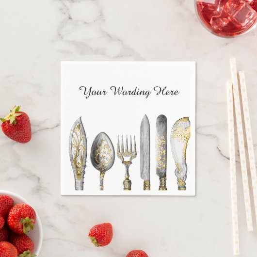 messenmakerswerk voor vorkdansen servetten (Insitu)