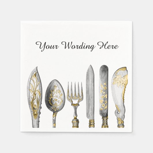 messenmakerswerk voor vorkdansen servetten (Voorkant)