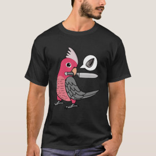 Messenpapegaai wil zaden I Roos borstvoeding Galah T-shirt
