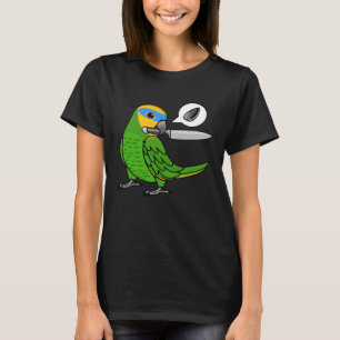 Messenpapegaai wil zaden I Sinaasappel gevleugelde T-shirt