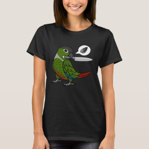 Messenpapegaai wil zaden in groene wang Conure T-shirt