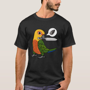 Messenpapegaai wil zaden in Jenday Conure T-shirt