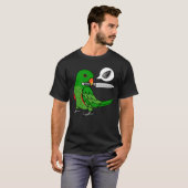 Messenpapegaai wil zaden in mannelijke eclectus t-shirt (Voorkant volledig)