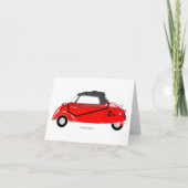 Messerschmitt KR200 Bubble voiture carte de voeux. (Devant)