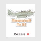 Messerschmitt ME 262 Duits WO2-vliegtuig Sticker (Vel)