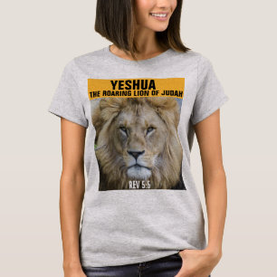 MESSIAANSE JOODSE T-SHIRTS, YESHUA BRULLENDE LEEUW T-SHIRT