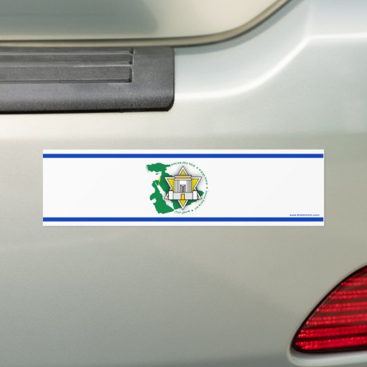 Messiaanse tijdperk "Nijl naar de Eufraat" Israël Bumpersticker (Op auto)