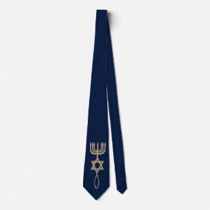 Messianic Jew Christelijke joodse Jeshua Navy Stropdas