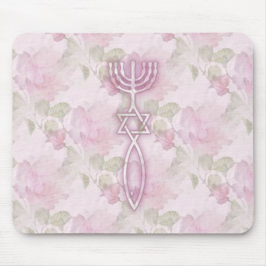 Messianic Seal Floral Mousepad Muismat (Voorkant)