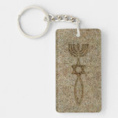 Messianic Seal Stone Sleutelhanger (Voorkant)