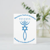 Messianische joodse zegel van Jeruzalem Briefkaart (Staand voorkant)