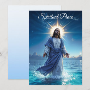Messias Jezus Christus genade en serene kunst Kaart
