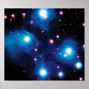Messier 45 Plejaden Sterrenhoop NASA Ruimtefoto Poster