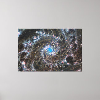 Messier 74 (M74) Galaxy | NGC 628 | MIRI | JWST Canvas Afdruk