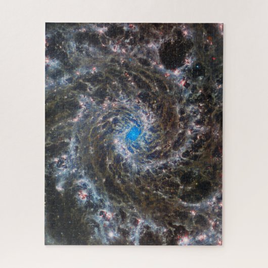Messier 74 (M74) Galaxy | NGC 628 | MIRI | JWST Legpuzzel (Verticaal)