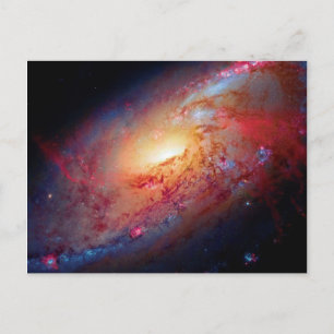 Messier M106 Spiraalstelsel Foto van de buitenruim Briefkaart