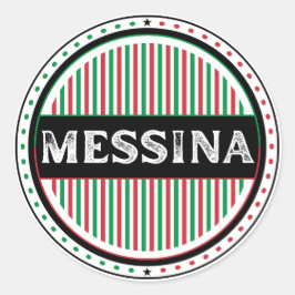 Messina City Pride Emblem – Italian Identity Ronde Sticker