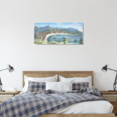 Messina - een Panoramisch Uitzicht van de Haven Canvas Afdruk (Insitu (Slaapkamer))
