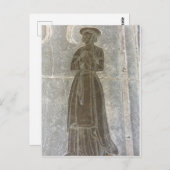 Messing beeltenis van een vrouw briefkaart (Voorkant / Achterkant)