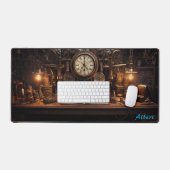 Messing & Brons Steampunk Tech XL Bureaumat (Keyboard & Muis)
