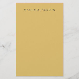 Messing Geel Minimalistisch Eenvoudig Modern Esthe Briefpapier