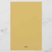 Messing Geel Minimalistisch Eenvoudig Modern Esthe Briefpapier (Achterkant)