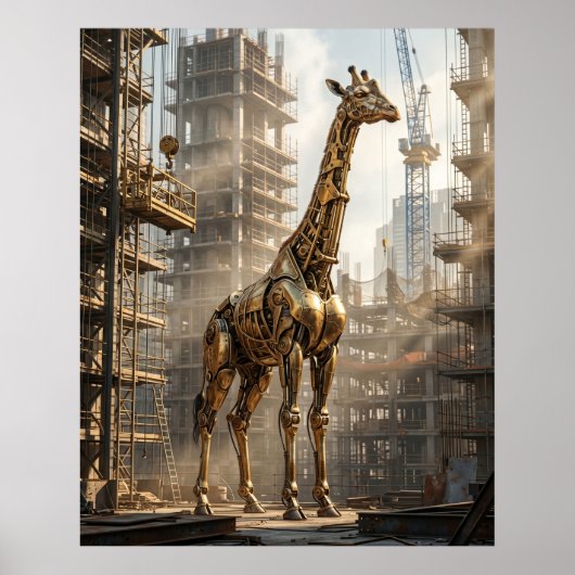 Messing Giraffe Opkomst Poster (Voorkant)