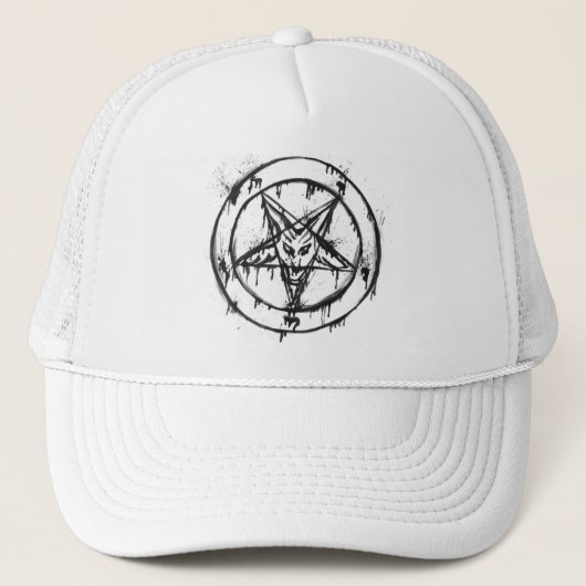 Messy Baphomet Trucker Hat Pet (Voorkant)
