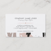 Messy BrushStrokes Moderne Arty Compositie Visitekaartje (Achterkant)