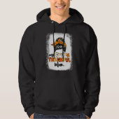 Messy Bun Fall Autumn Thanksgiving One Thankful Mo Hoodie (Voorkant)