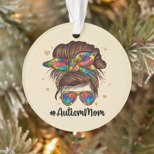 Messy Bun Fier Autisme Maman (Arbre)