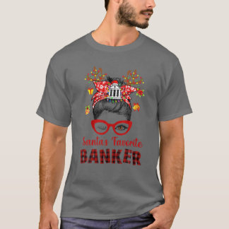 Messy Bun Hair- Xmas Tree-Santa's favoriete bankie T-shirt