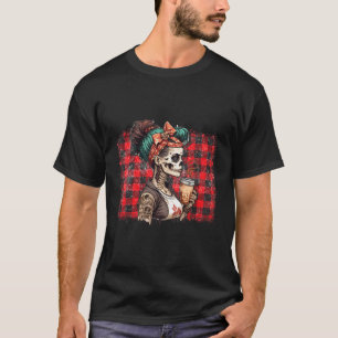 Messy Bun Koffie Grappig Kostuum Mama Vrouwen Hall T-shirt