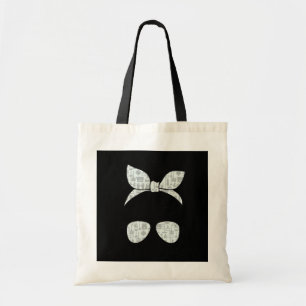 Messy Bun Mam Bandana Glasses Housekeeping Life Tote Bag