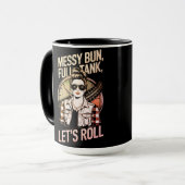 "Messy Bun" Mug de camionnette de femme (Devant gauche)