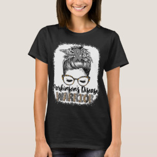 Messy Bun Parkinson Disease Warrior T-shirt