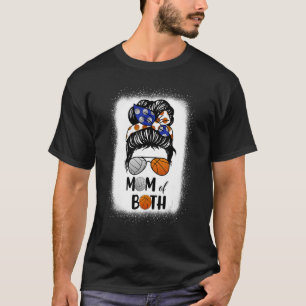 Messy Bun Volleyball Mam Basketball Mam van Beide T-shirt