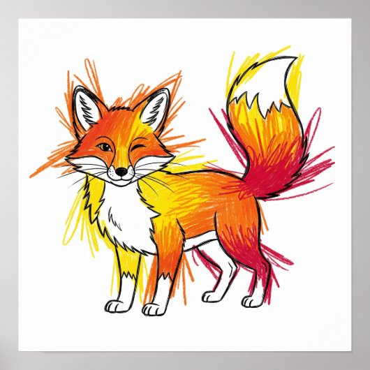 Messy Crayon Art Poster (Voorkant)