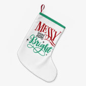 Messy en Bright | Funny Festive-kerstmis Kleine Kerstsok (Voorkant (Hangend))